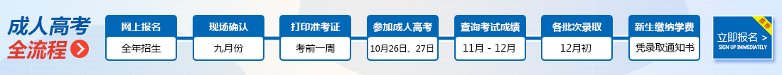 济南成人高考报名流程